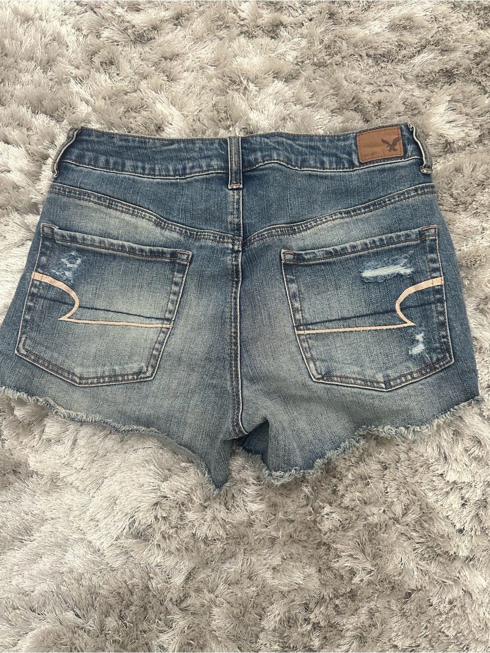 Women's Distressed Blue Denim Cutoff Shorts - Casual Summer Staple
